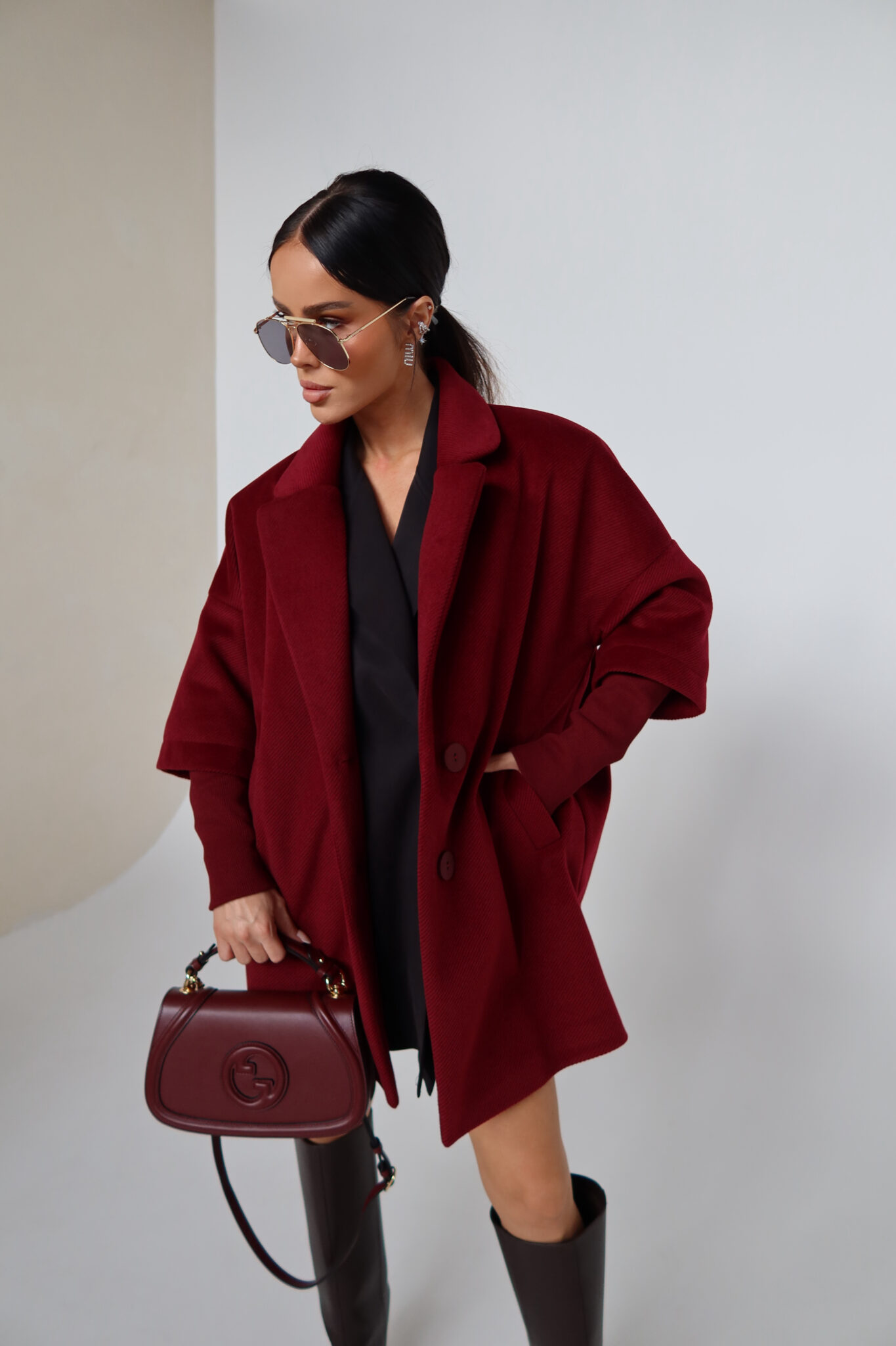 Палто ETERNAL burgundy - Image 4