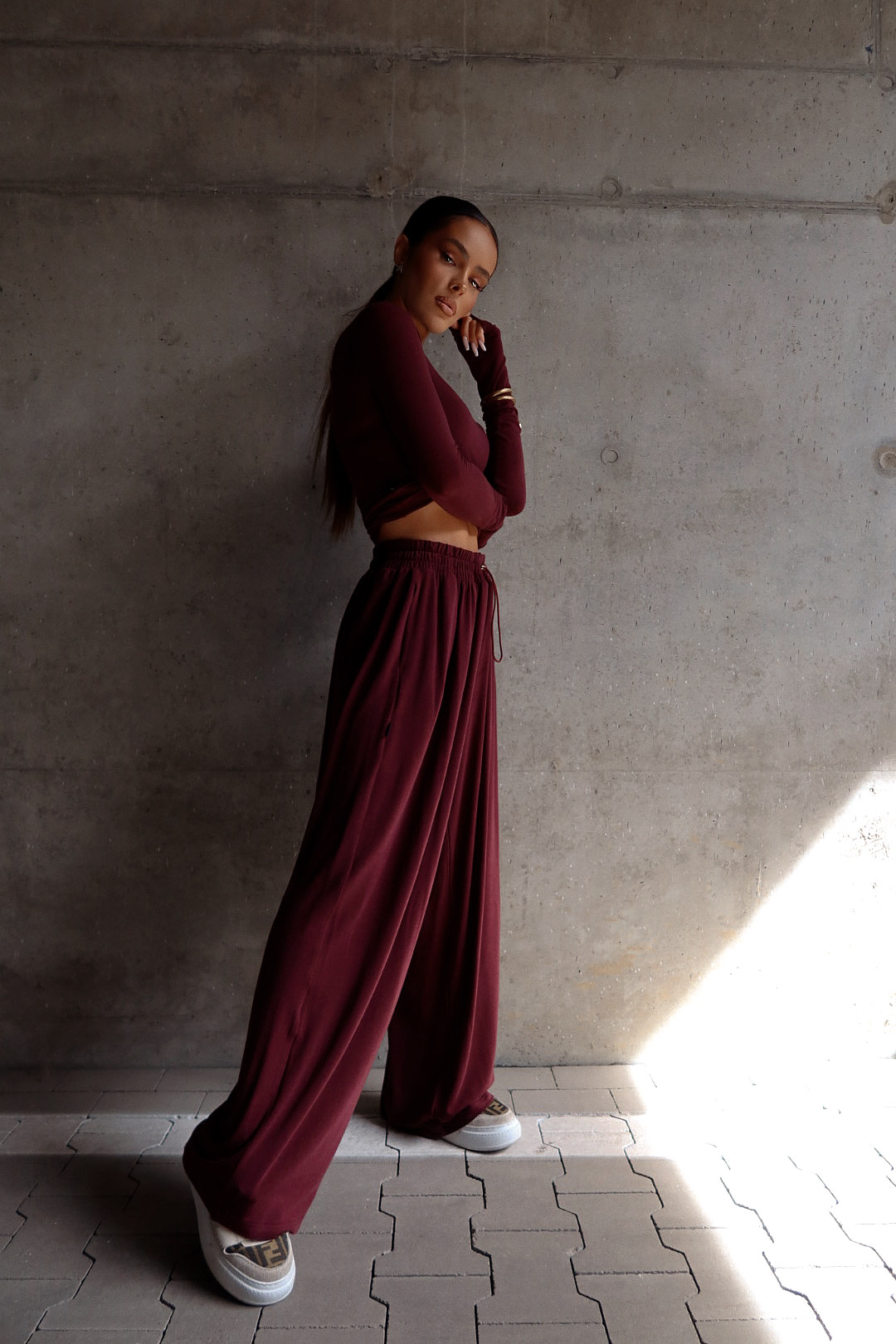 Панталон SLOUCHIE Burgundy